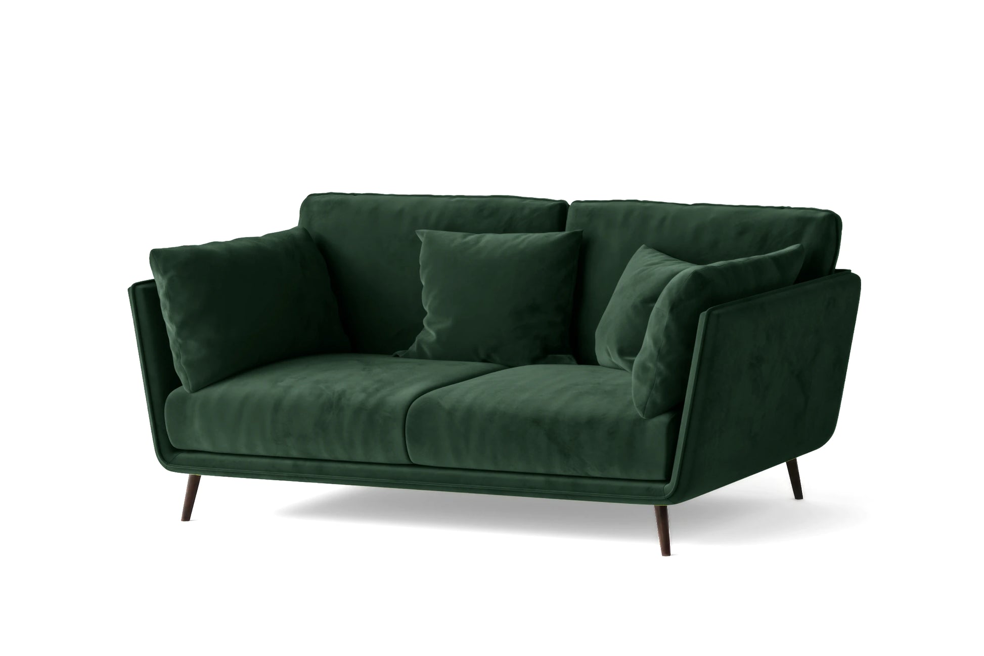 Bologna 2 Seater Sofa Green Velvet