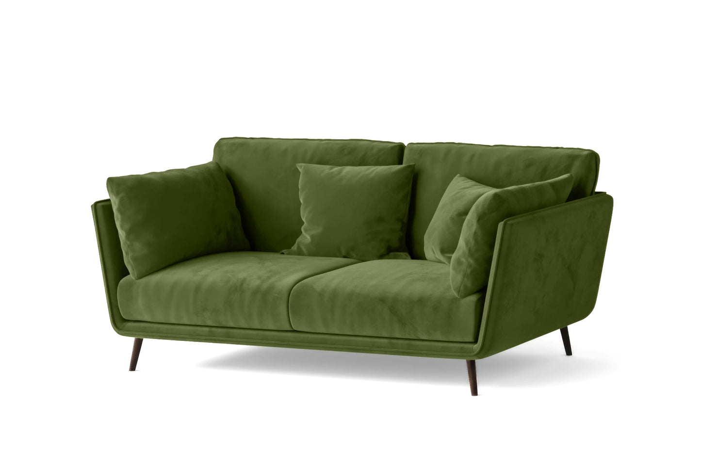 Bologna 2 Seater Sofa Lime Velvet