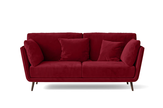 Bologna 2 Seater Sofa Red Velvet