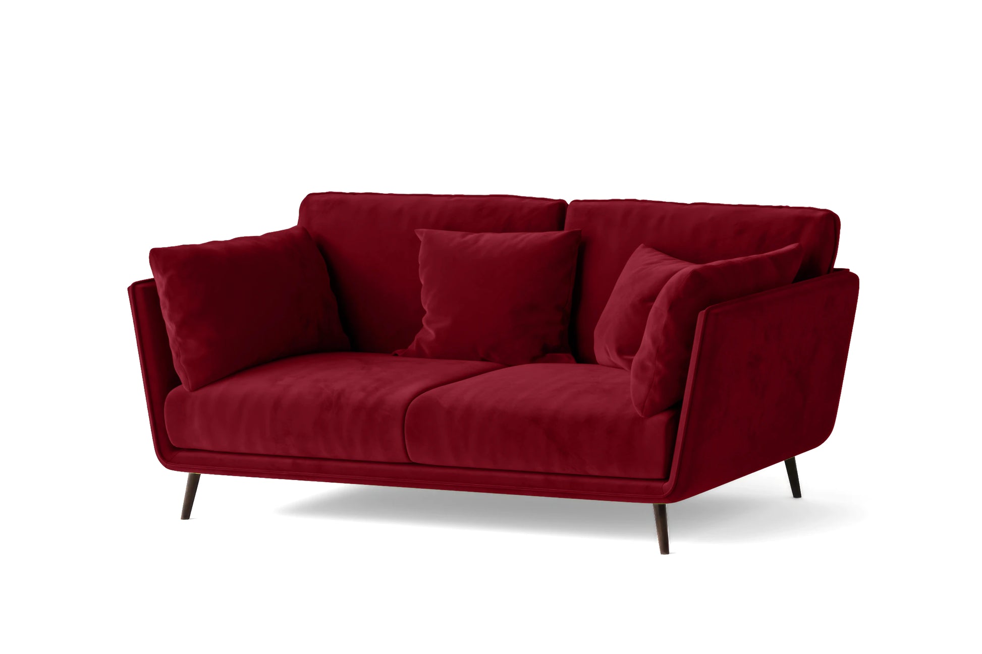 Bologna 2 Seater Sofa Red Velvet