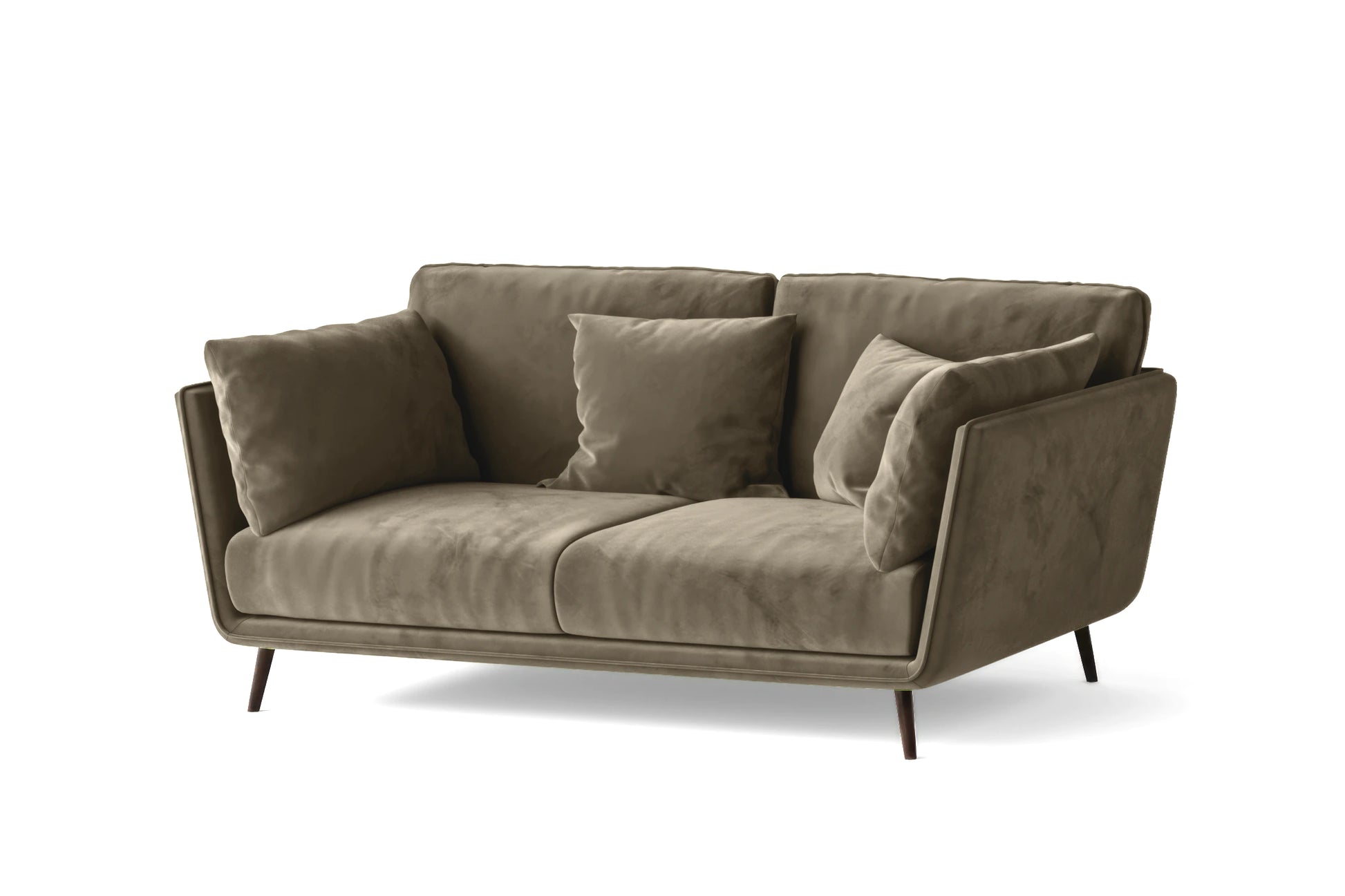 Bologna 2 Seater Sofa Sand Velvet