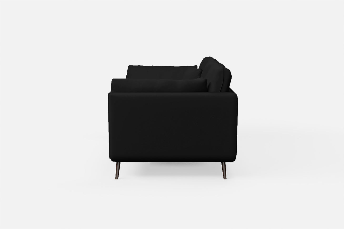 Bologna 3 Seater Sofa Black Leather