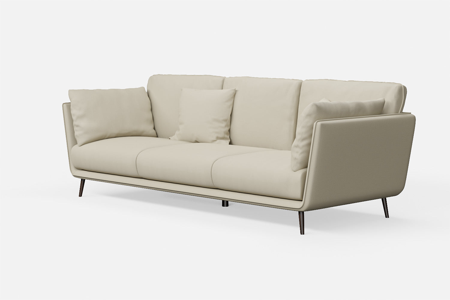 Bologna 3 Seater Sofa Cream Leather