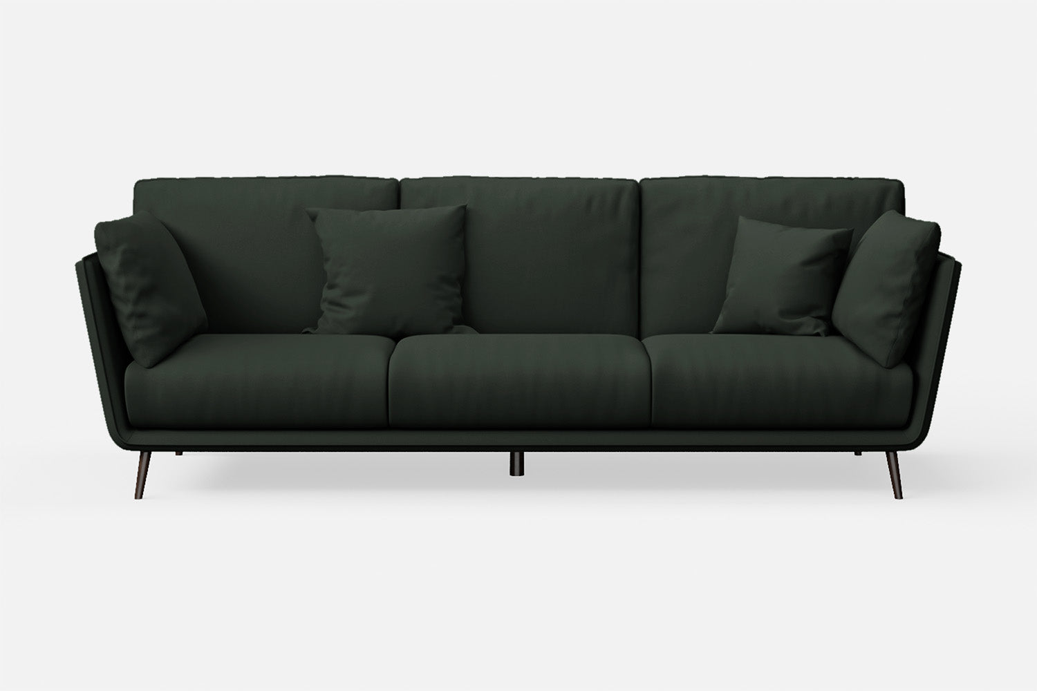 Bologna 3 Seater Sofa Green Leather