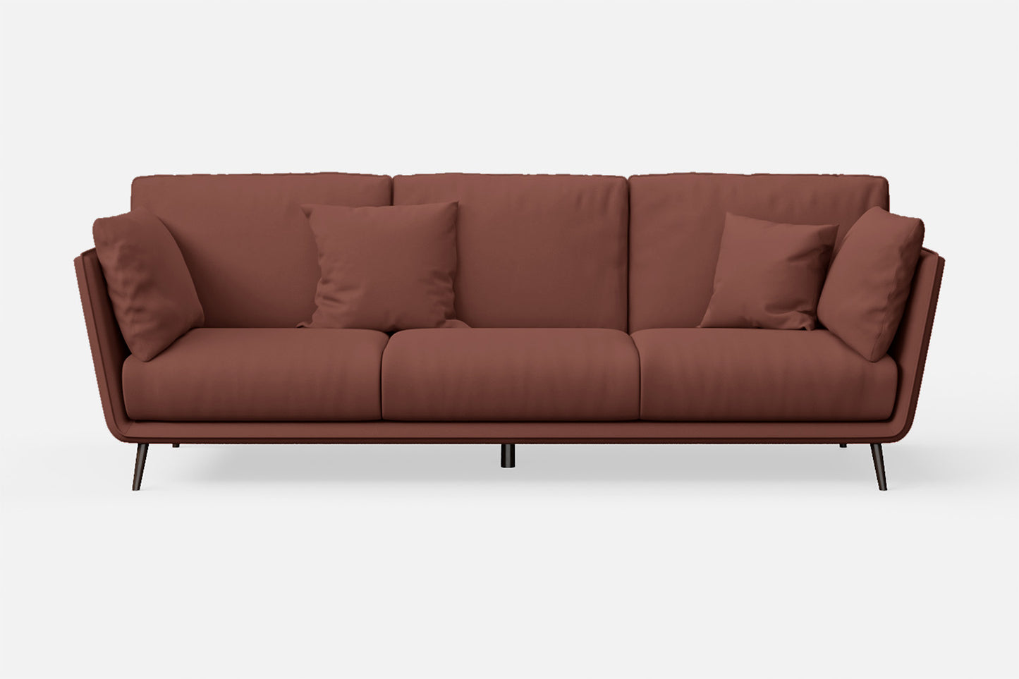 Bologna 3 Seater Sofa Mauve Leather