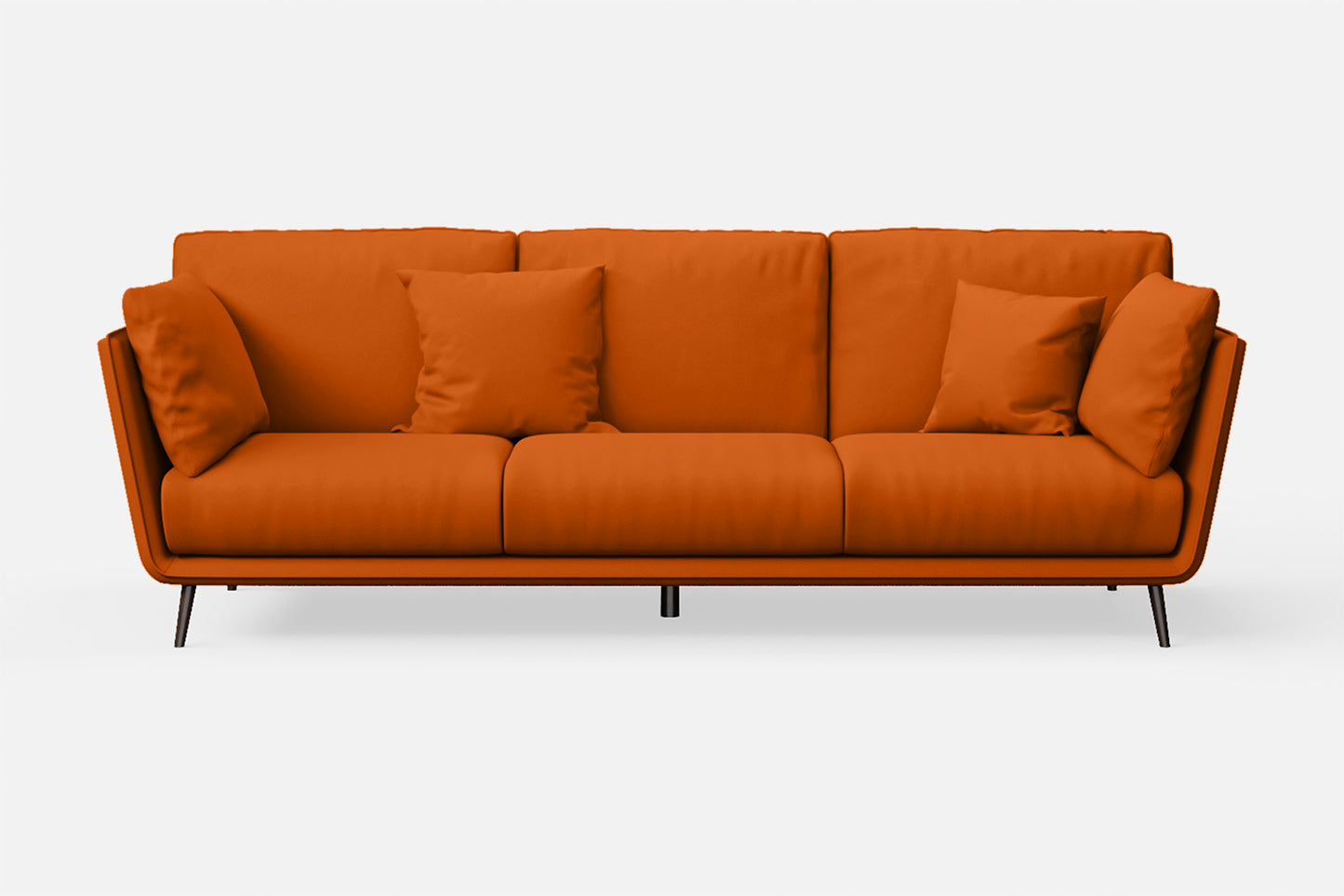 Bologna 3 Seater Sofa Orange Leather