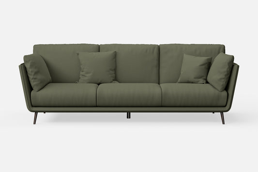 Bologna 3 Seater Sofa Sage Leather