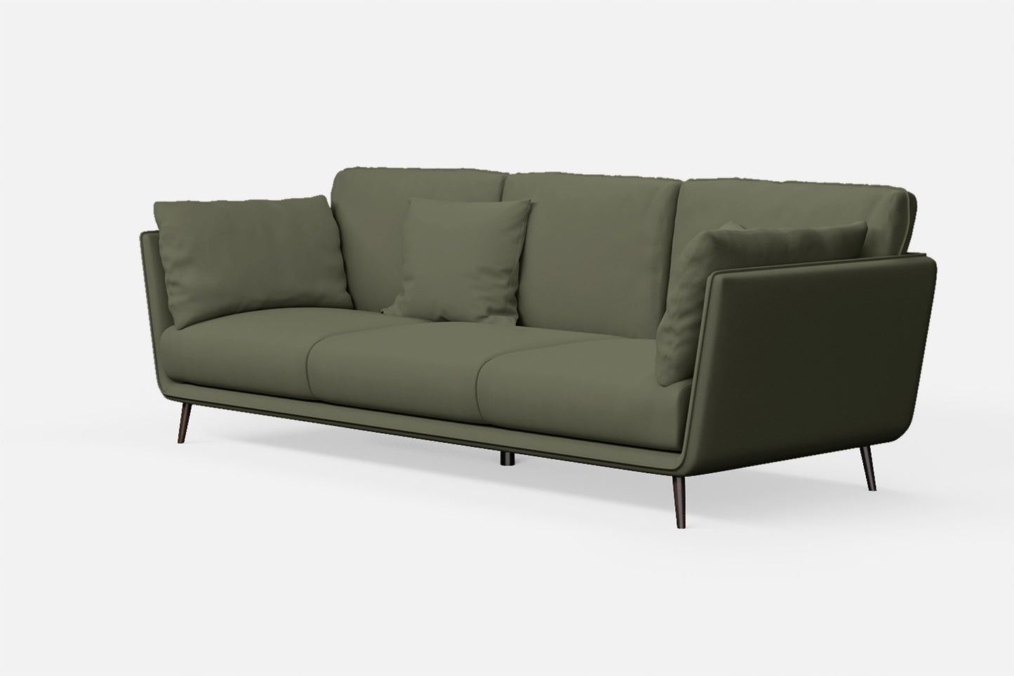 Bologna 3 Seater Sofa Sage Leather