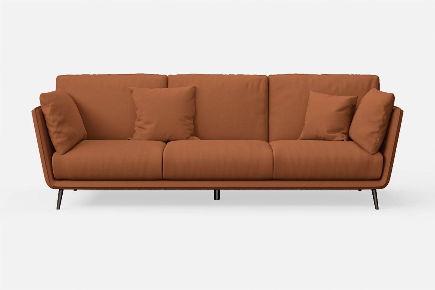 Bologna 3 Seater Sofa Tan Brown Leather