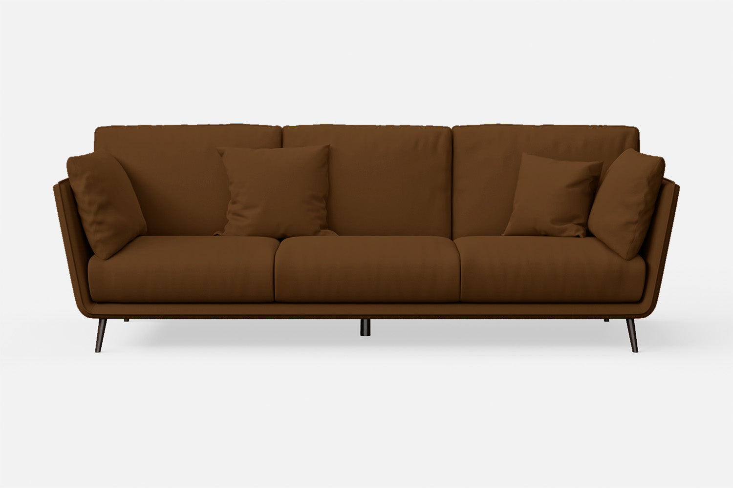 Bologna 3 Seater Sofa Walnut Brown Leather