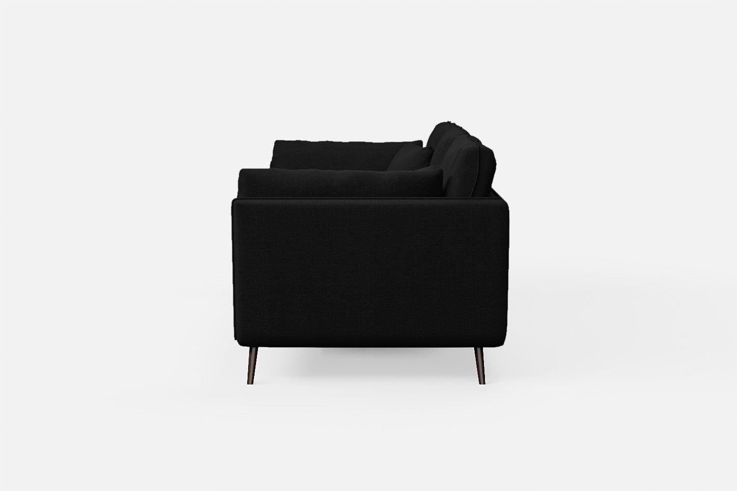 Bologna 3 Seater Sofa Black Linen Fabric