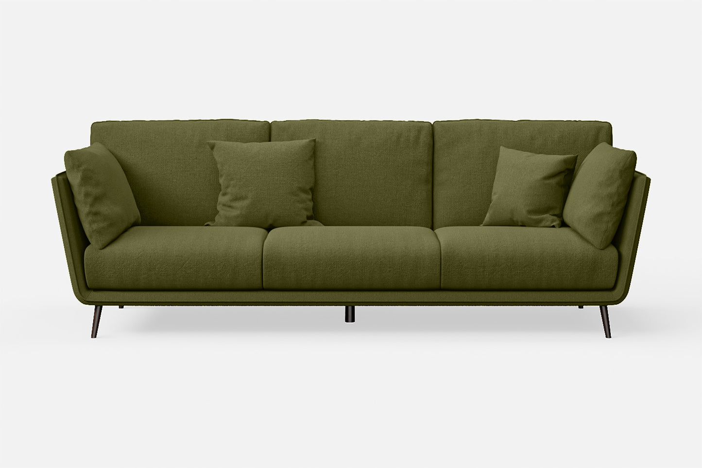 Bologna 3 Seater Sofa Olive Linen Fabric