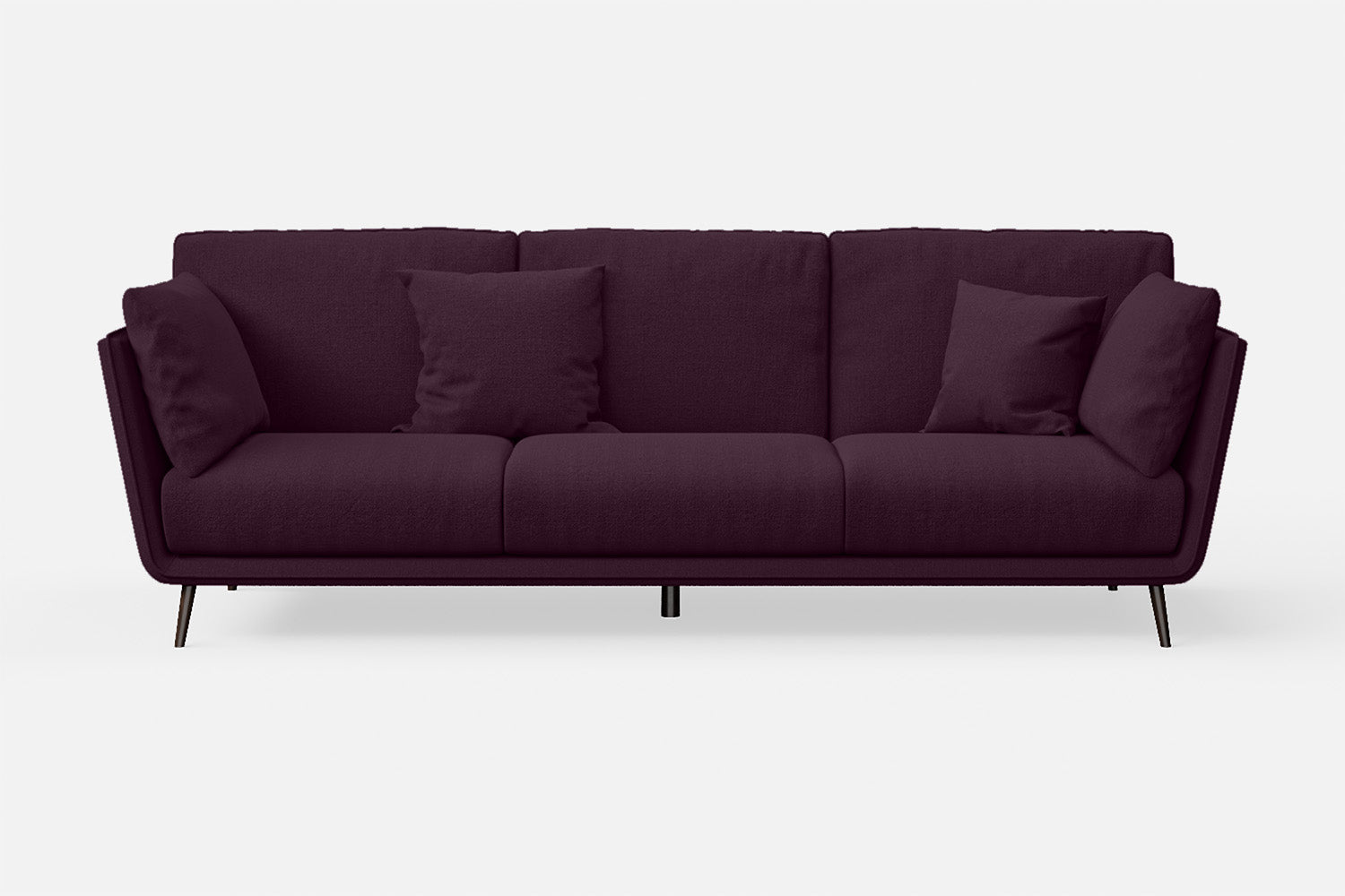 Bologna 3 Seater Sofa Purple Linen Fabric