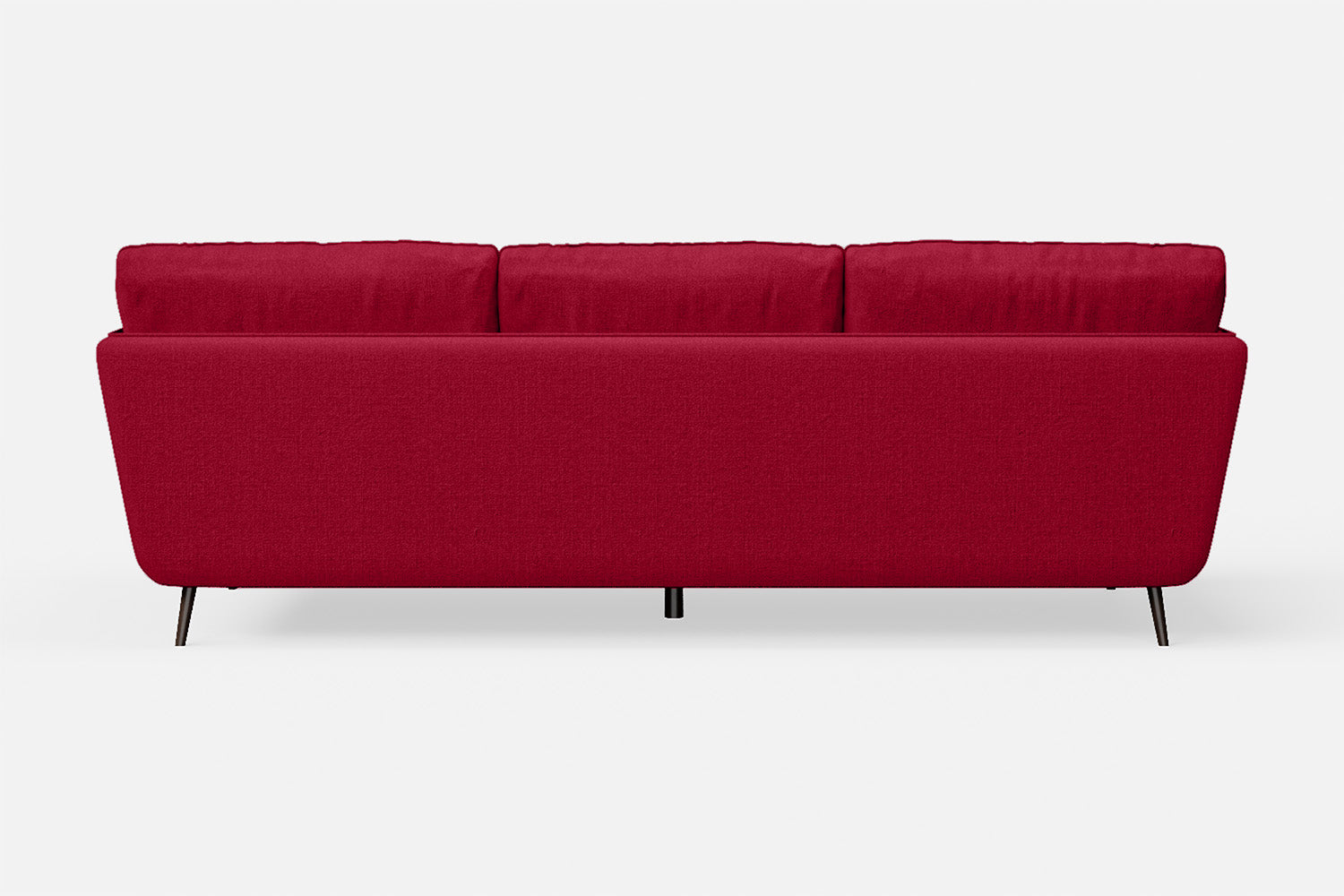 Bologna 3 Seater Sofa Red Linen Fabric