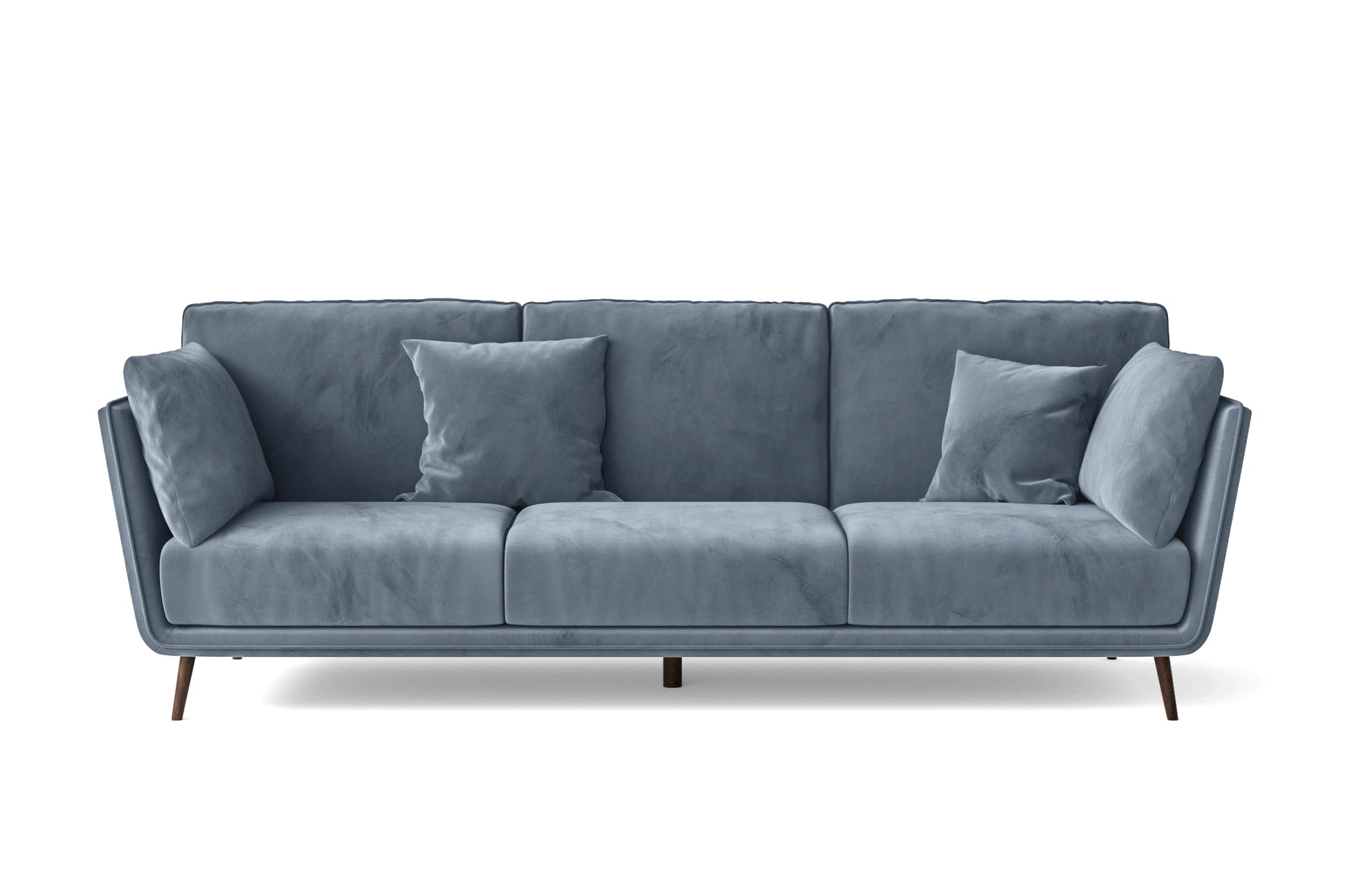 Bologna 3 Seater Sofa Baby Blue Velvet