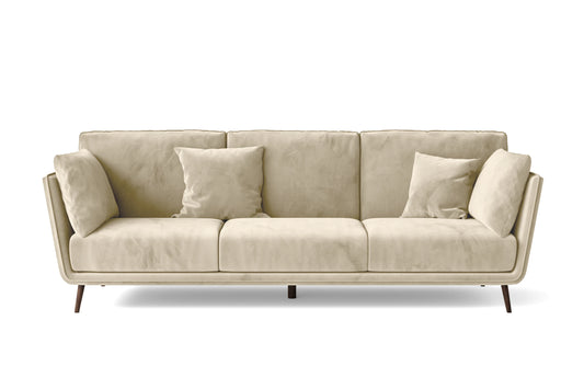 Bologna 3 Seater Sofa Cream Velvet