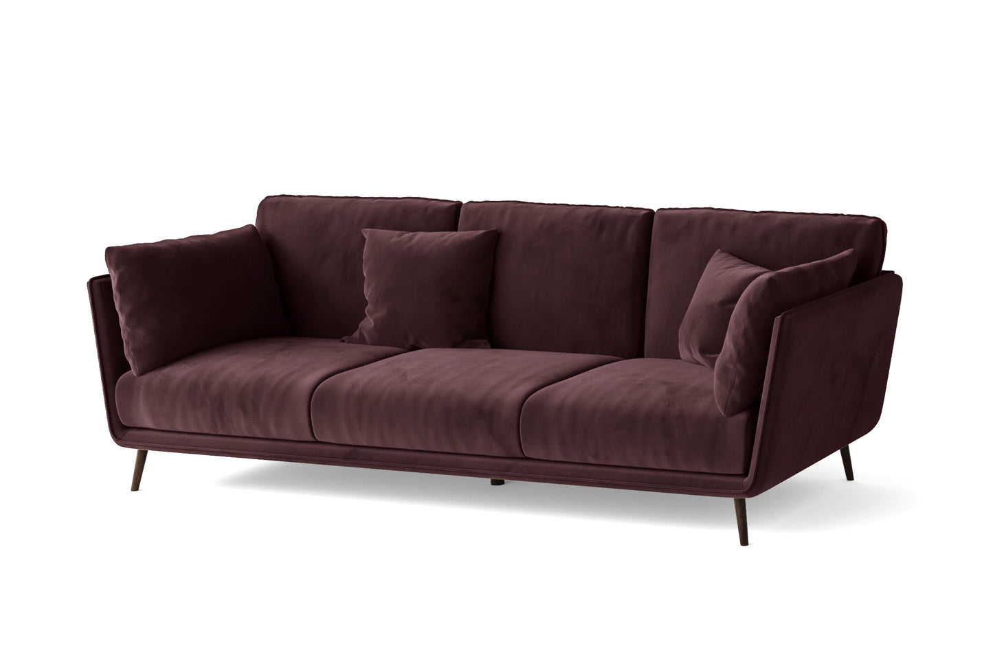 Bologna 3 Seater Sofa Grape Velvet