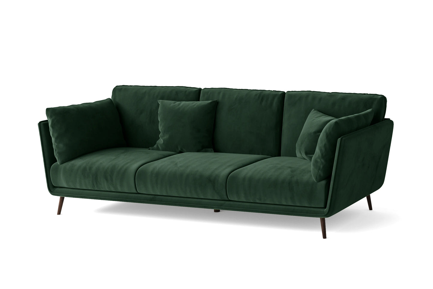 Bologna 3 Seater Sofa Green Velvet