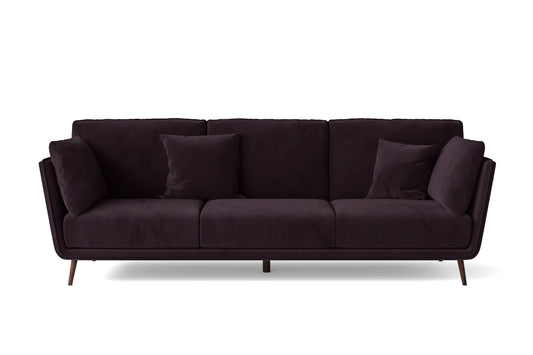 Bologna 3 Seater Sofa Purple Velvet