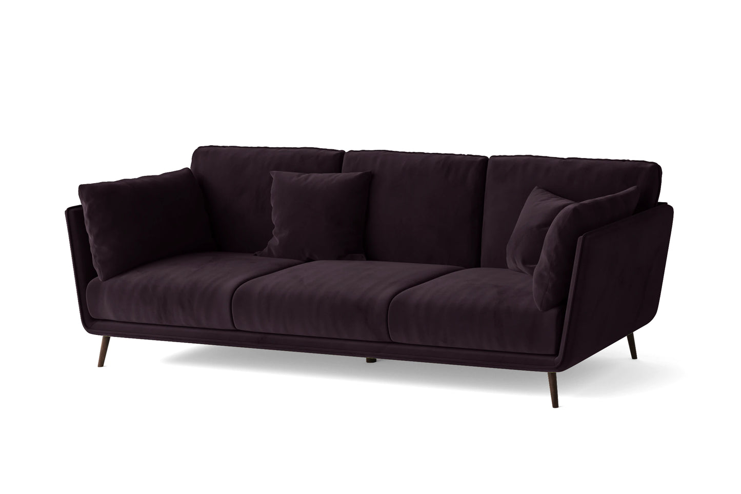 Bologna 3 Seater Sofa Purple Velvet