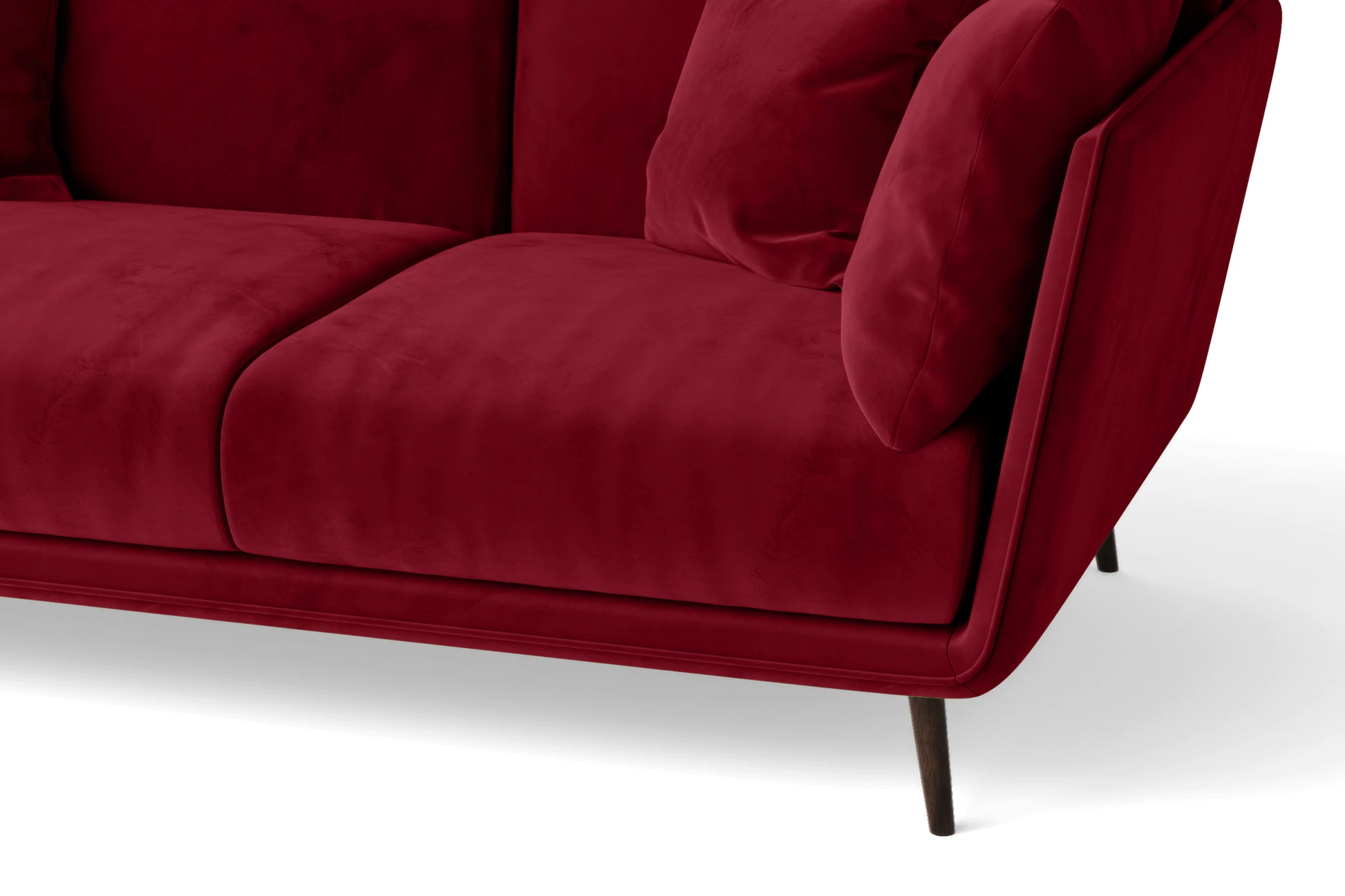 Bologna 3 Seater Sofa Red Velvet