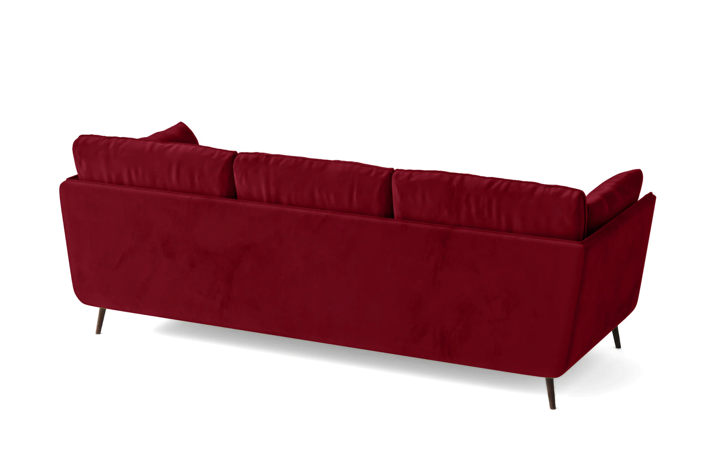 Bologna 3 Seater Sofa Red Velvet