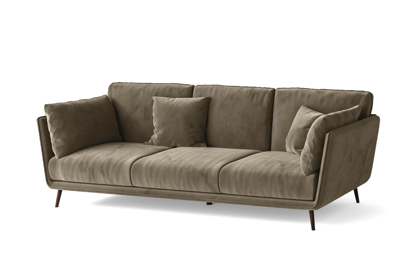 Bologna 3 Seater Sofa Sand Velvet