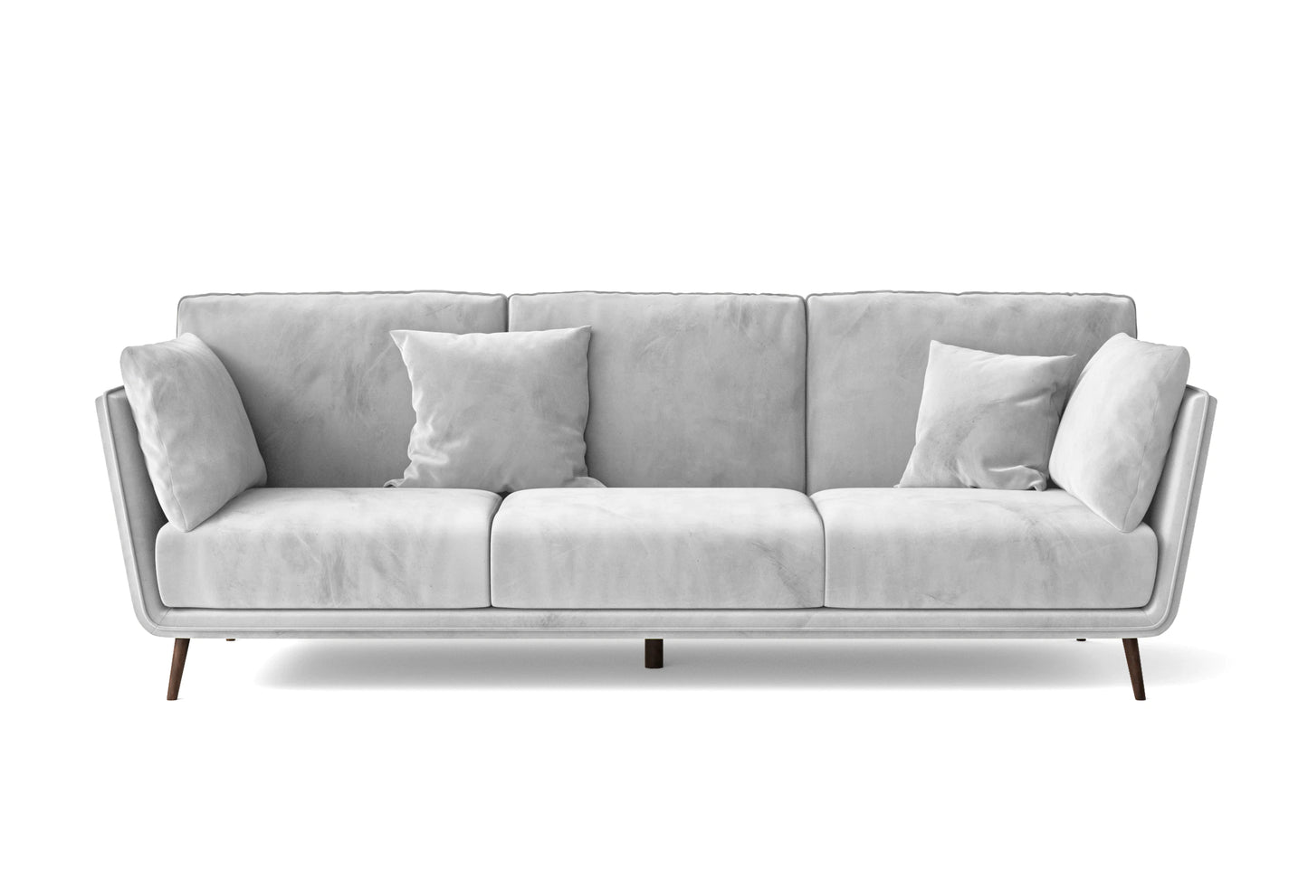 Bologna 3 Seater Sofa White Velvet