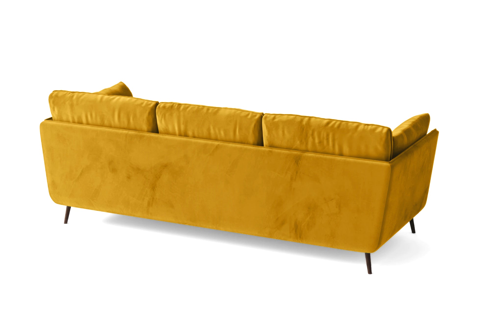 Bologna 3 Seater Sofa Yellow Velvet