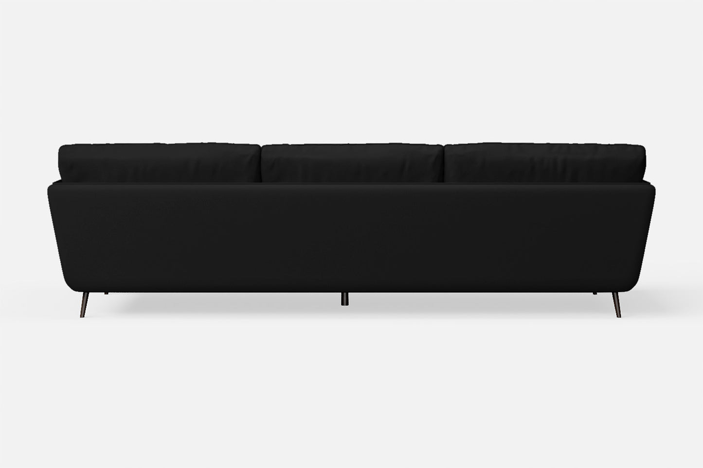 Bologna 4 Seater Sofa Black Leather