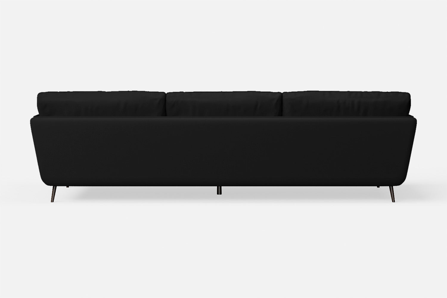 Bologna 4 Seater Sofa Black Leather