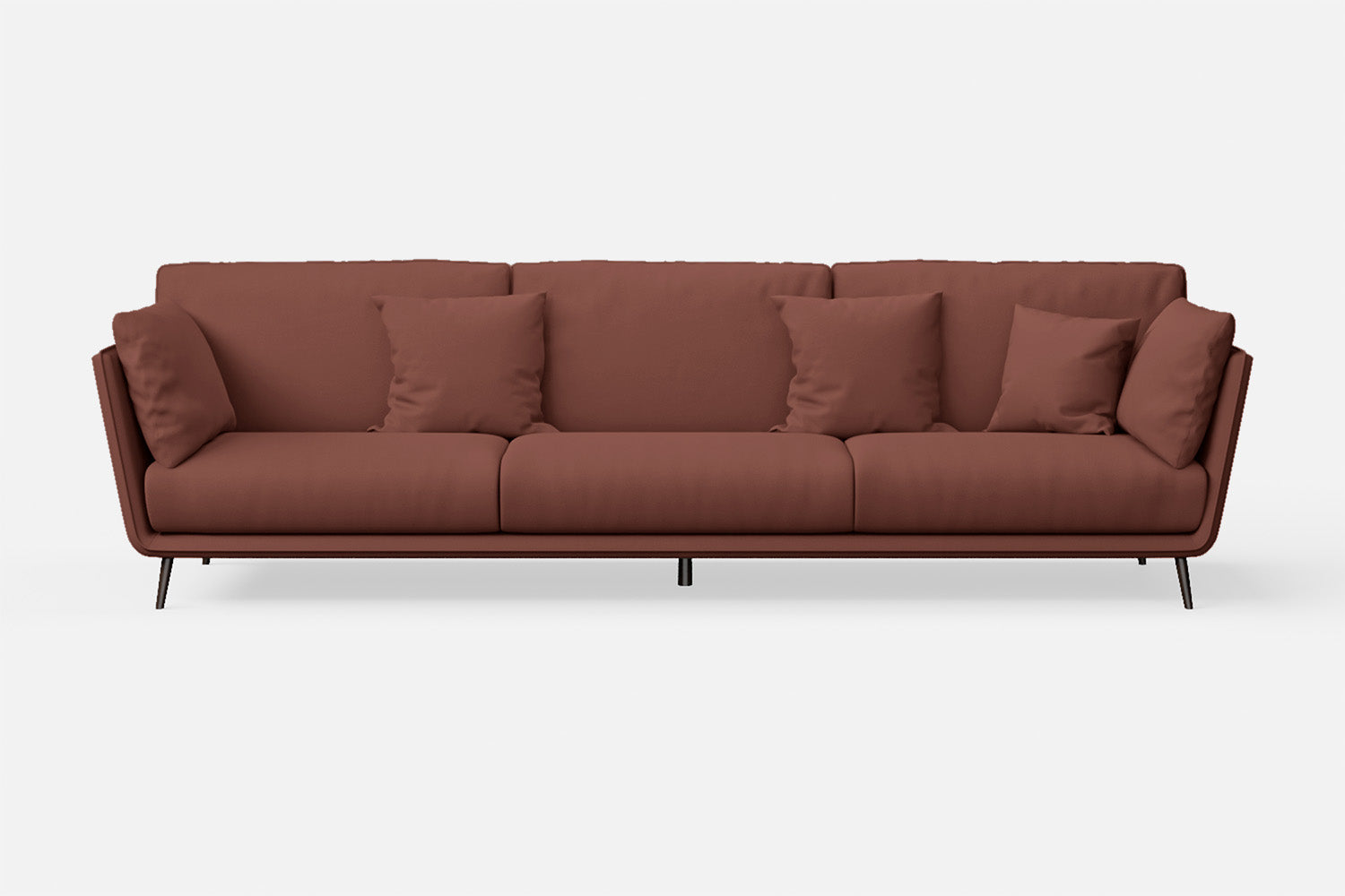 Bologna 4 Seater Sofa Mauve Leather