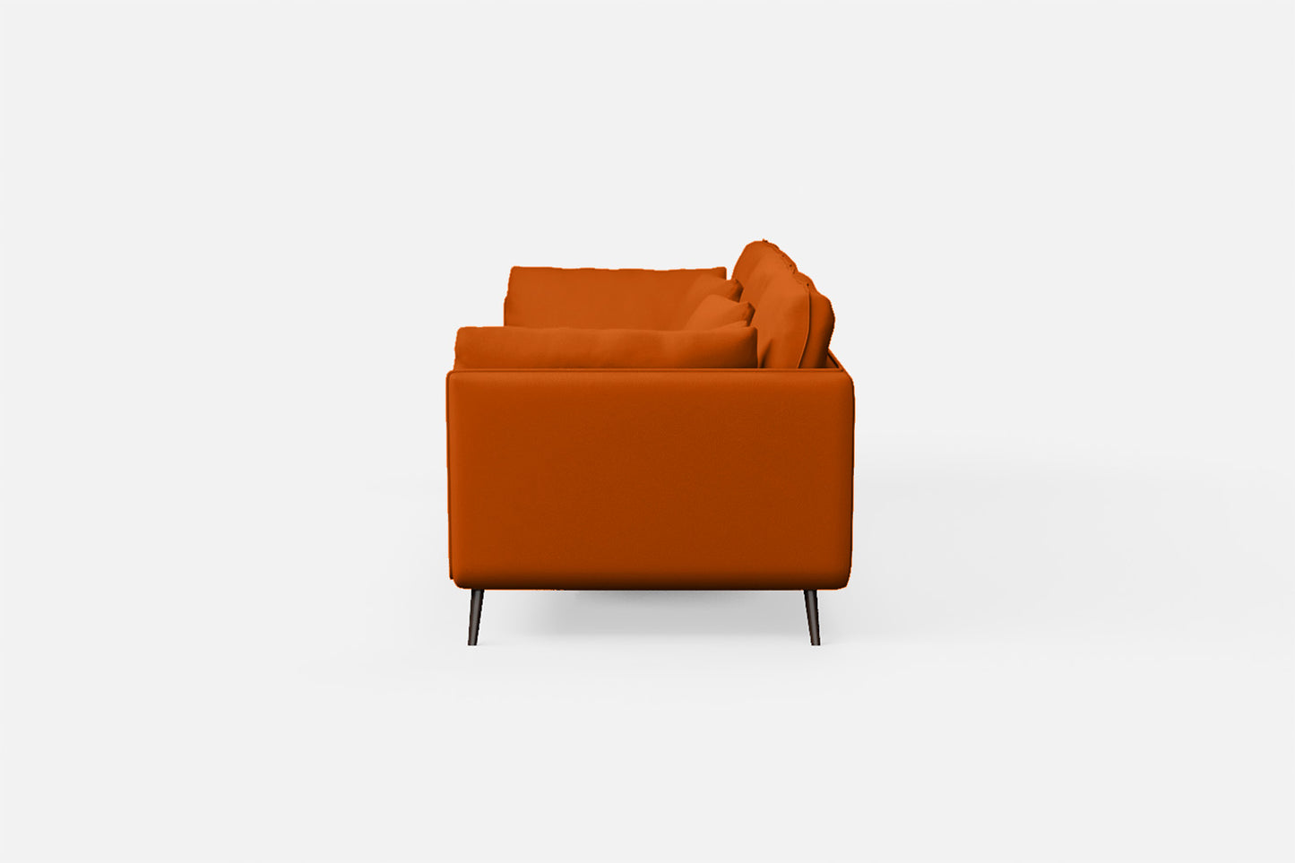 Bologna 4 Seater Sofa Orange Leather