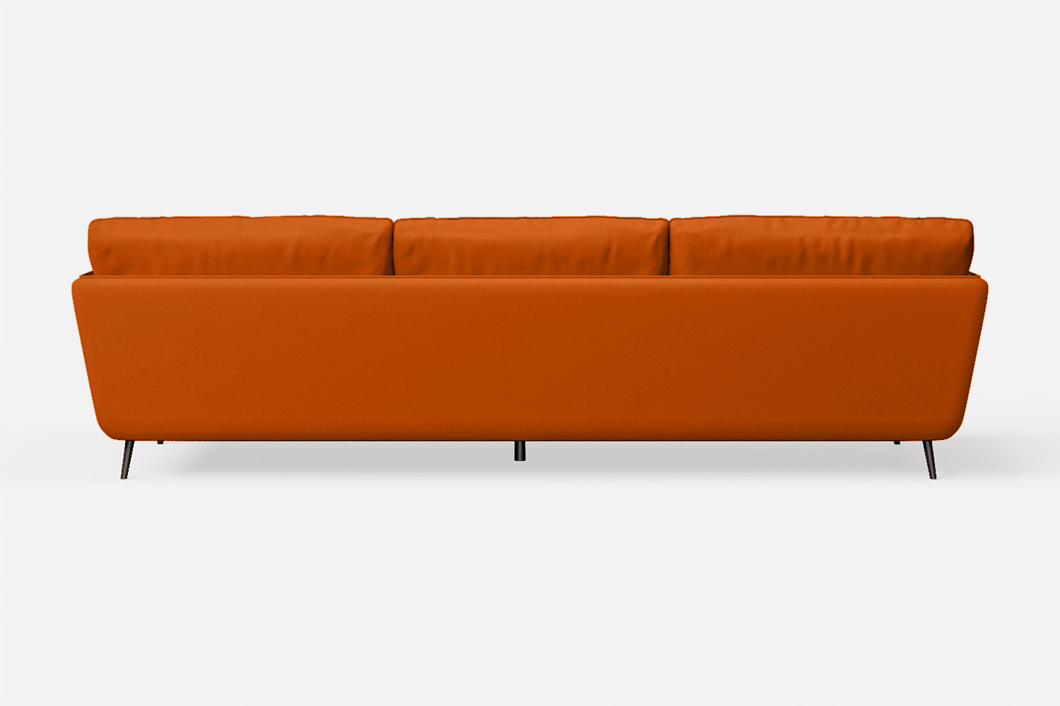 Bologna 4 Seater Sofa Orange Leather