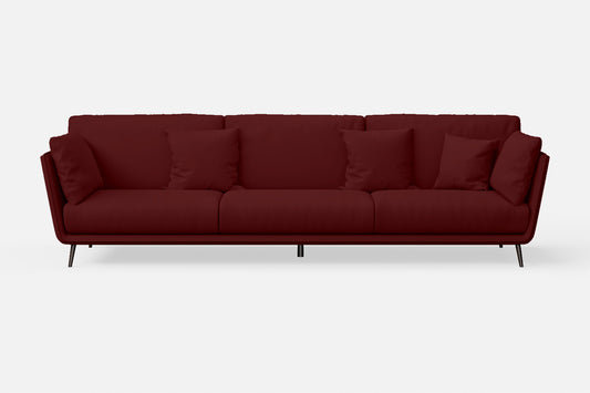 Bologna 4 Seater Sofa Red Leather