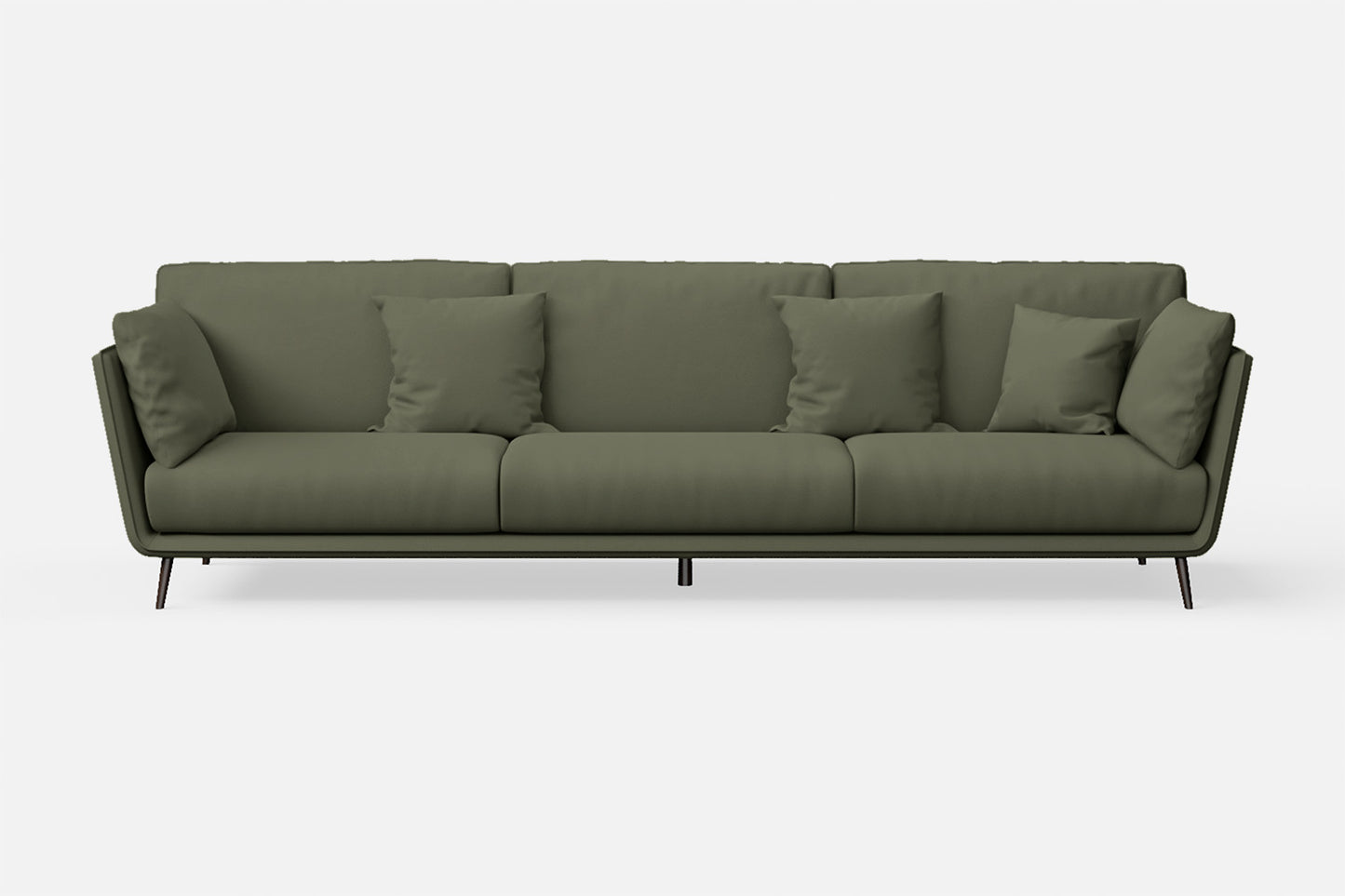 Bologna 4 Seater Sofa Sage Leather