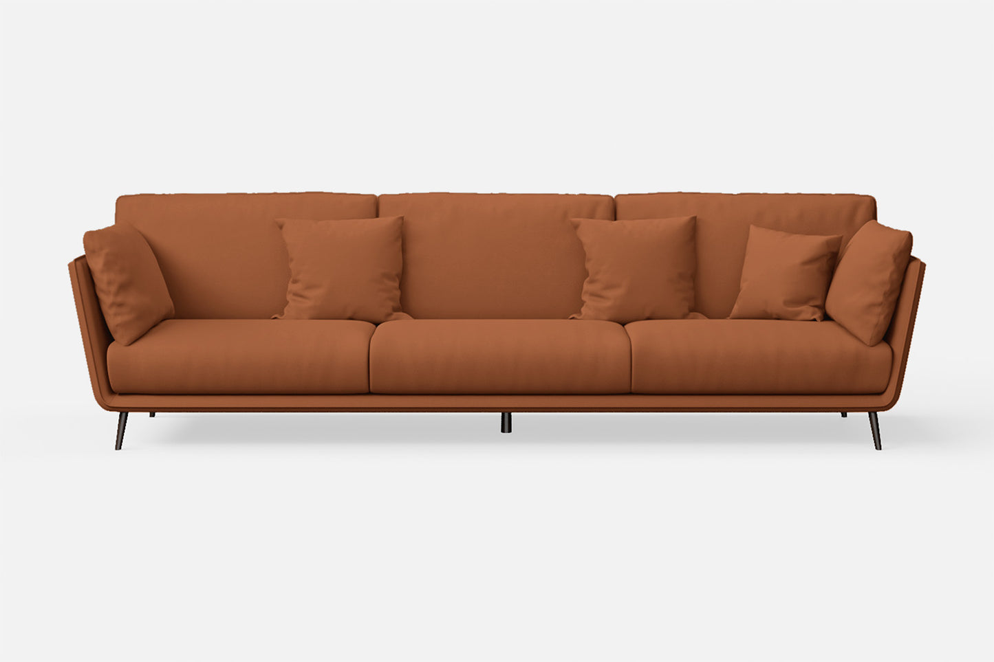 Bologna 4 Seater Sofa Tan Brown Leather