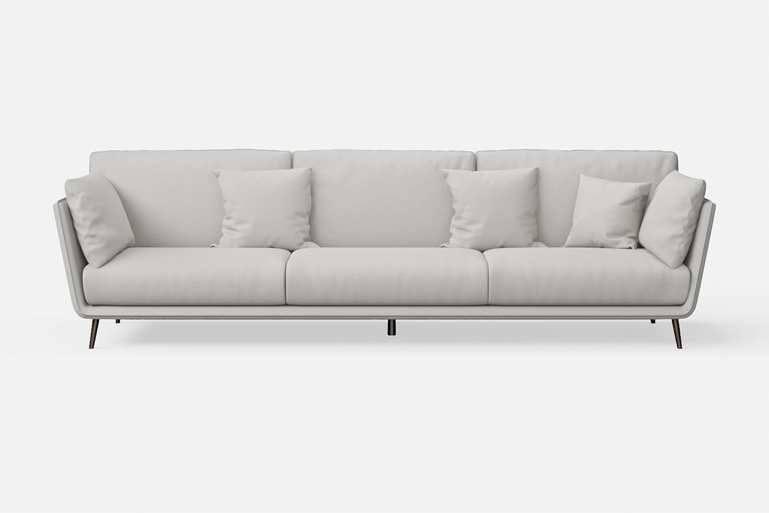 Bologna 4 Seater Sofa White Leather