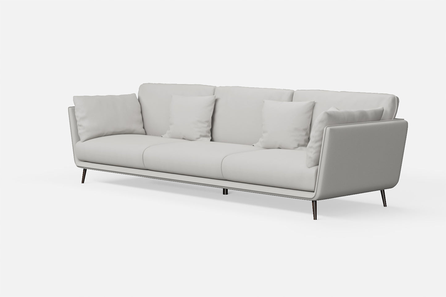 Bologna 4 Seater Sofa White Leather