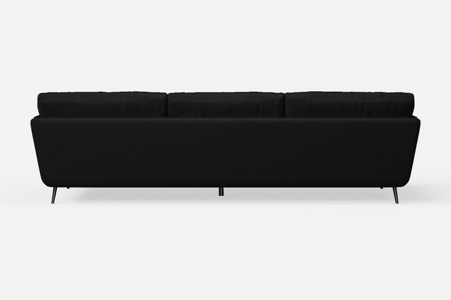 Bologna 4 Seater Sofa Black Linen Fabric