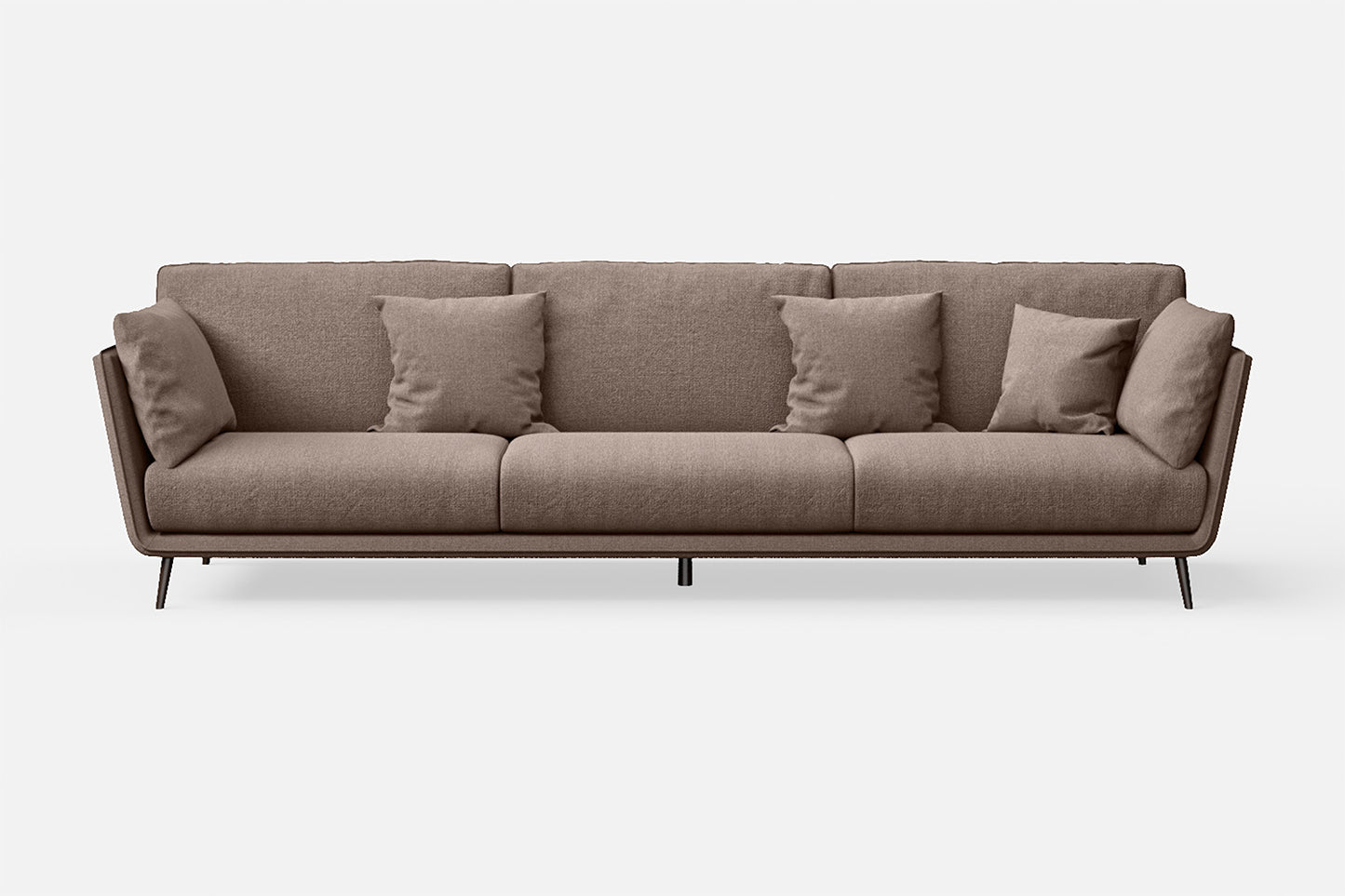 Bologna 4 Seater Sofa Caramel Linen Fabric