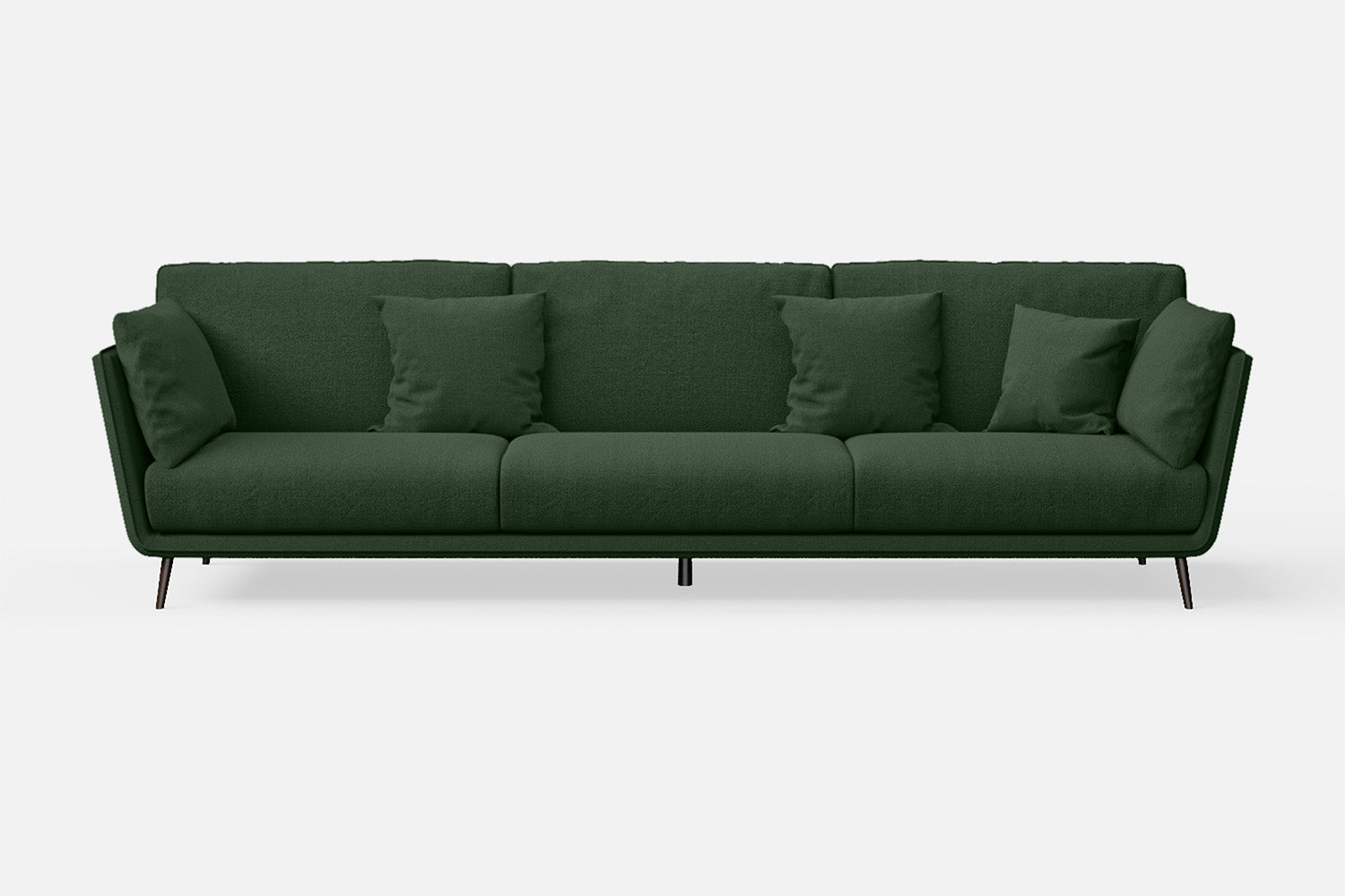 Bologna 4 Seater Sofa Forest Green Linen Fabric