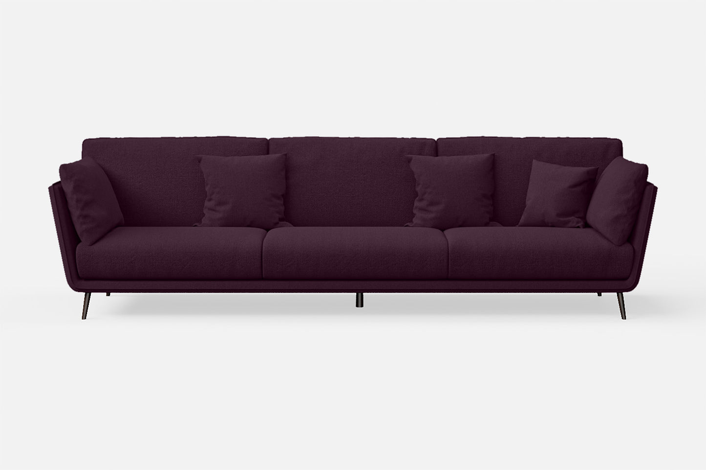 Bologna 4 Seater Sofa Purple Linen Fabric