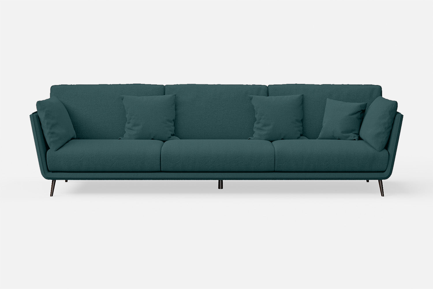 Bologna 4 Seater Sofa Teal Linen Fabric