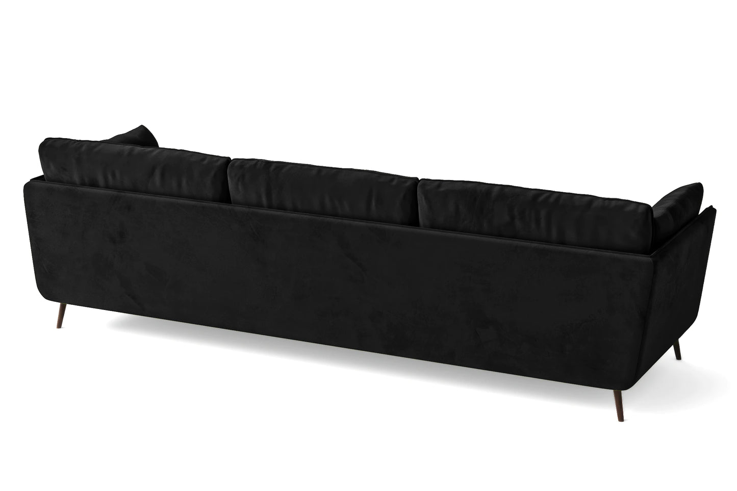 Bologna 4 Seater Sofa Black Velvet