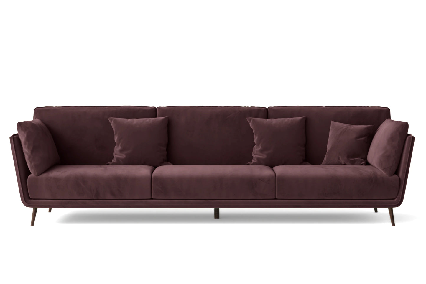 Bologna 4 Seater Sofa Grape Velvet