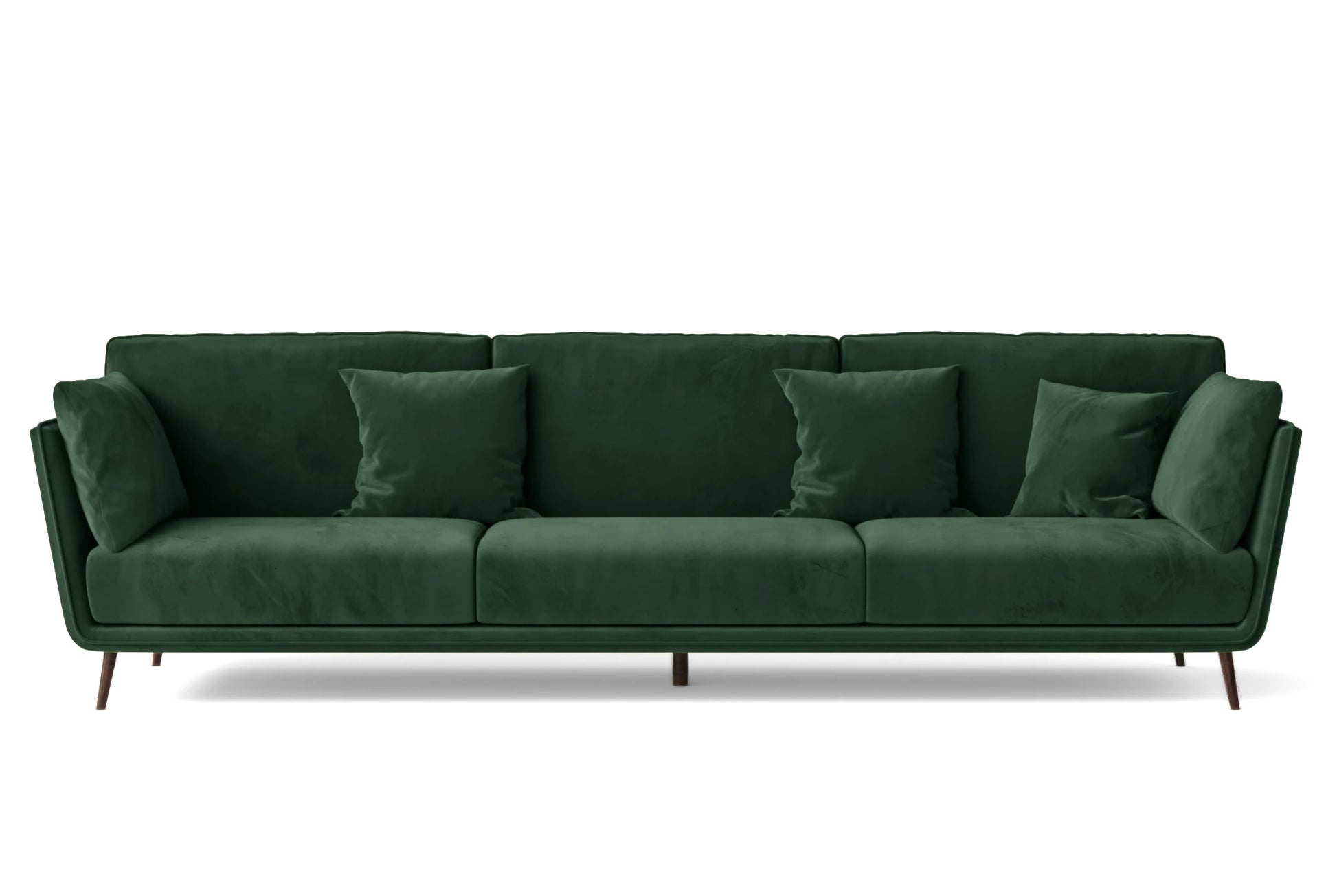 Bologna 4 Seater Sofa Green Velvet