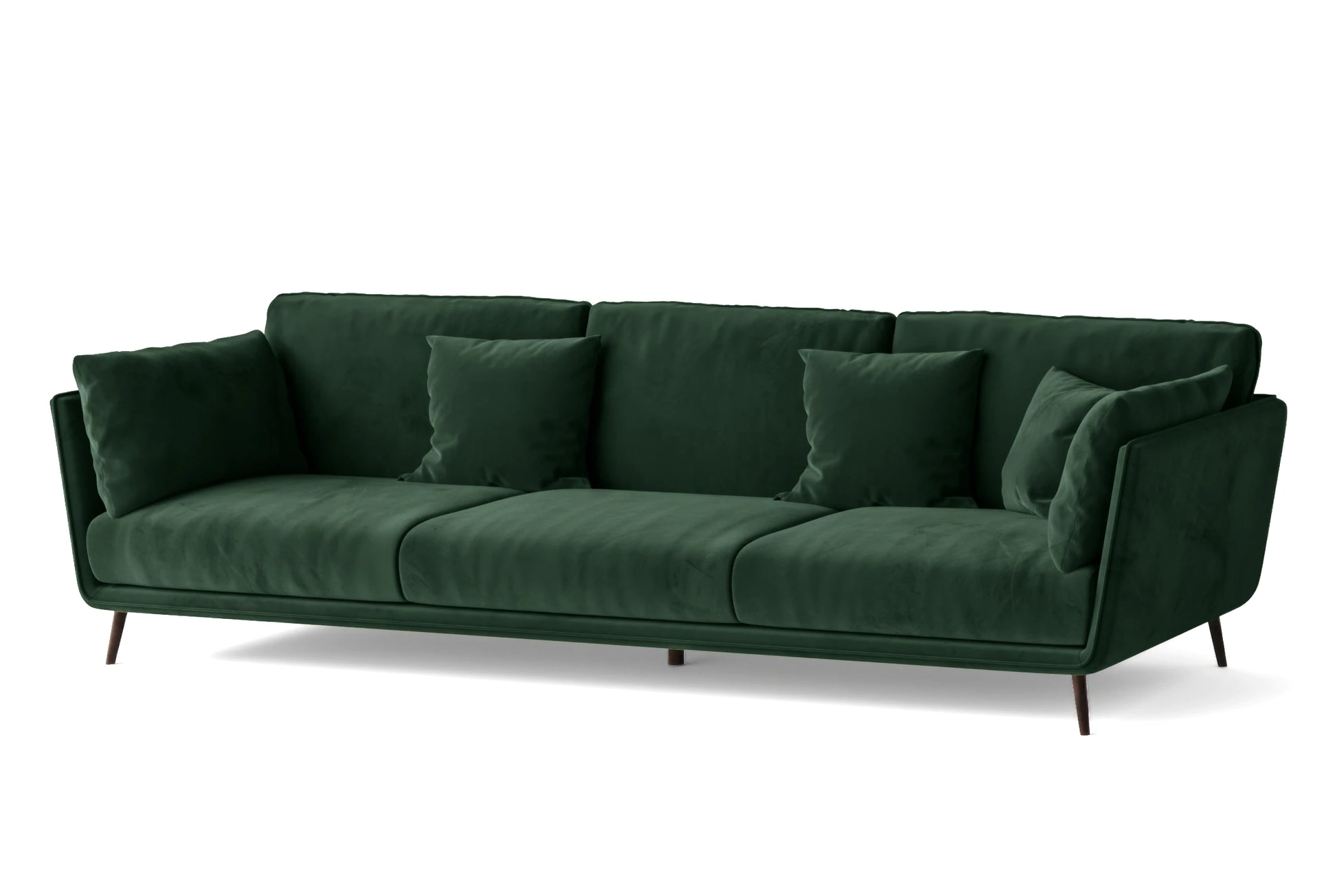 Bologna 4 Seater Sofa Green Velvet