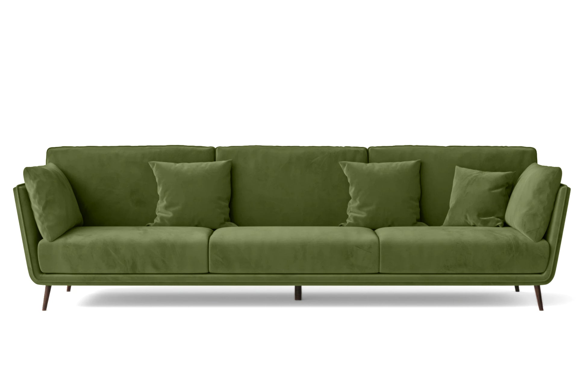 Bologna 4 Seater Sofa Lime Velvet