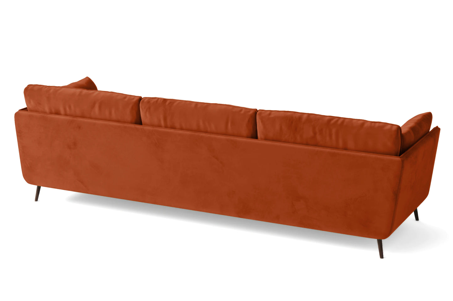 Bologna 4 Seater Sofa Orange Velvet